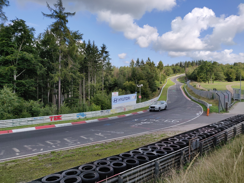 This is the section with the drop off and double braking area